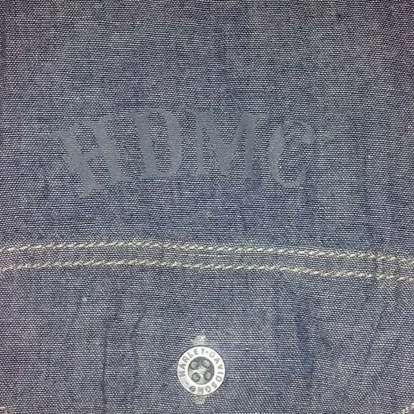 HARLEY Davidson mens denim long sleeve shirt - Picture 5 of 12
